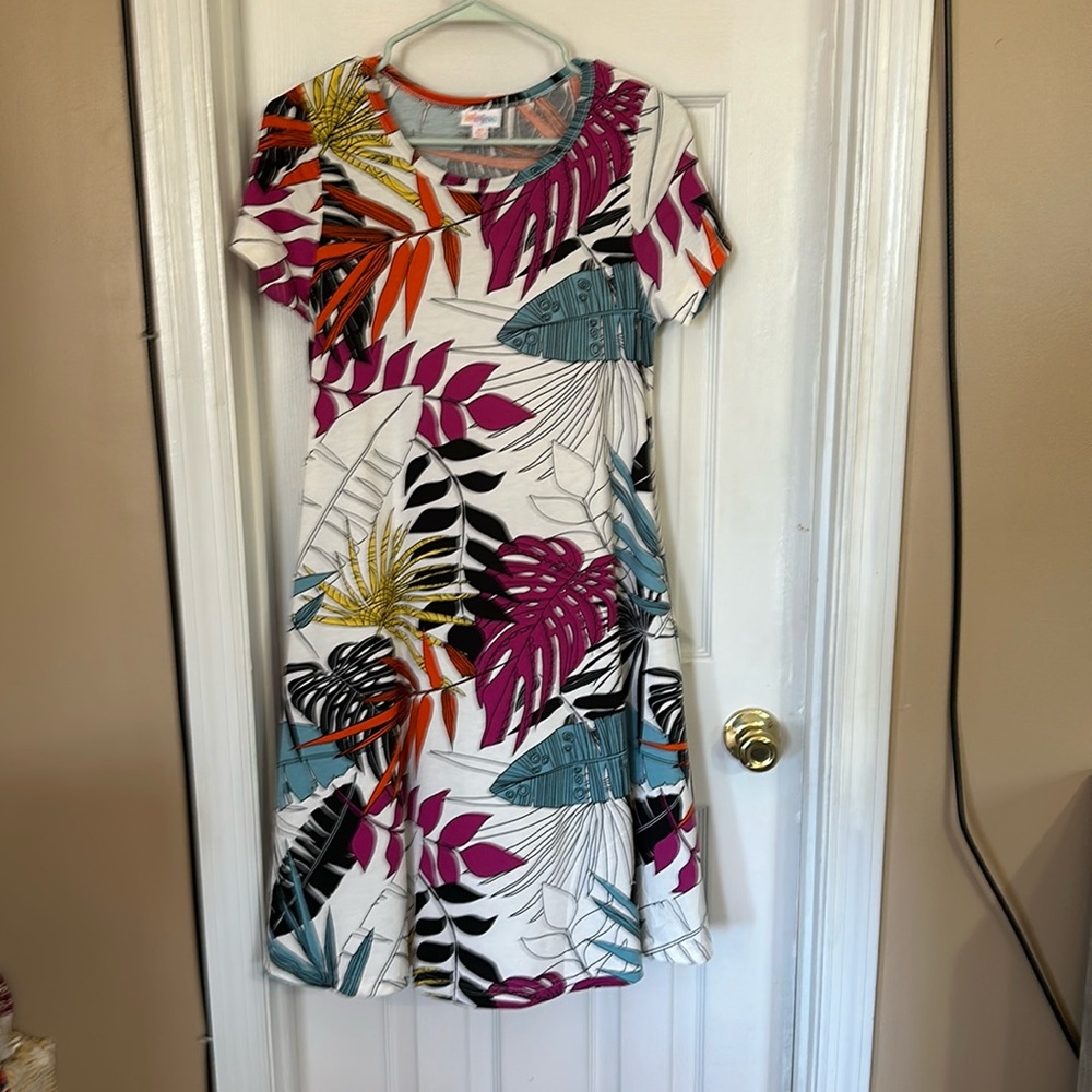 LuLaRoe Jessie Tropical Palm dress size XS